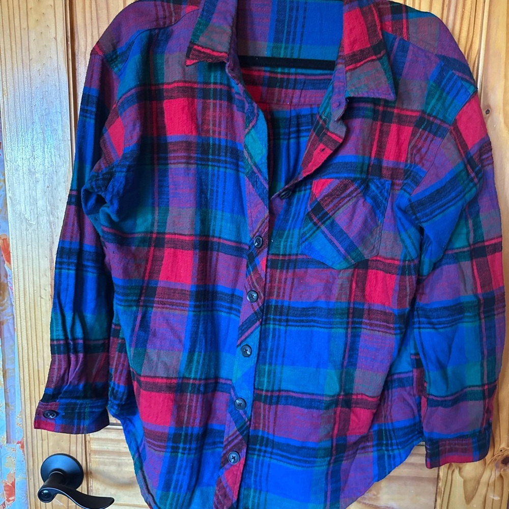 Maurices Multicolor Plaid Shirt